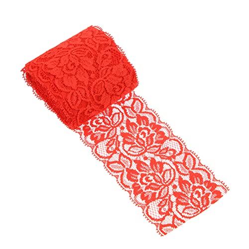 IWOWHERO Stretch-spitze Spitzenkante Spitzenkleidung Schnürsenkel Dekorativ Spitzenband Aus Stoff Dehnbar Trimmen Für Hochzeit Elastischer Nähbesatz Spitze Überbacken Zierband Rot Nylongarn IWOWHERO Stretch-spitze Spitzenkante Spitzenkleidung Schnürsenkel Dekorativ Spitzenband Aus Stoff Dehnbar Trimmen Für Hochzeit Elastischer Nähbesatz Spitze Überbacken Zierband Rot Nylongarn von IWOWHERO
