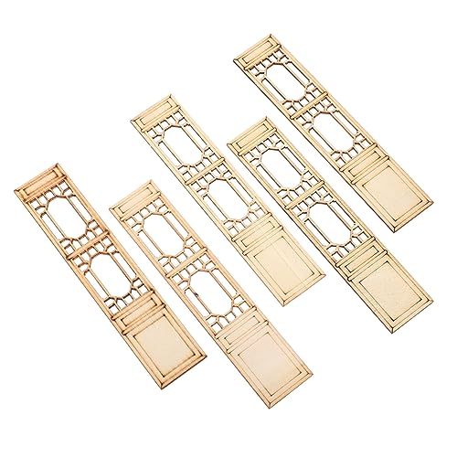 IWOWHERO Stück Minifenster Mini-Türfensterverzierung Mini-Notizblock kinder spielset kinder dekor Mini- kinder bastelset basteln für kinder unfertige Holzspäne leere Holzscheibe hölzern von IWOWHERO