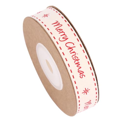 IWOWHERO Weihnachtsthema Geschenkverpackungsband 1 Rolle Bedrucktes Baumwollgurtband Für Kreative Geschenkverpackungen Dekoration Und Bastelprojekte Ideal Für Feiertage Und Besondere von IWOWHERO