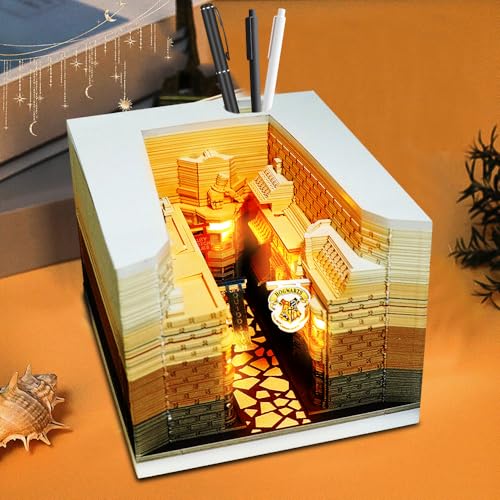 3D Kalender Abreißen 2025, 3D-Notizblock Tischkalender 2025, Kreative Papierskulptur Abreißkalender 2025, 3D-Kunstkalender DIY-Notizen Zettelblock, Wochenkalender mit LED Licht von IXYHKB