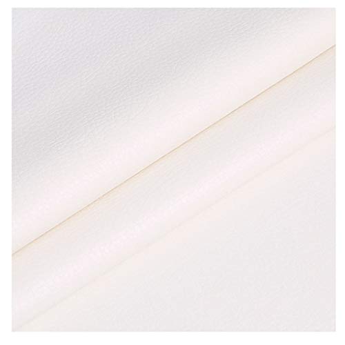 Kunstleder Kunstleder Polsterstoff Meterware Wildleder-Imitat Kaschiert Karo Polsterstoff Möbelstoff Premium Bezugsstoff Zum Polstern Und Beziehen 140cm Breit (Color : White,Size:1.4x1m/4.59x3.28ft)(W von IYARNOVA