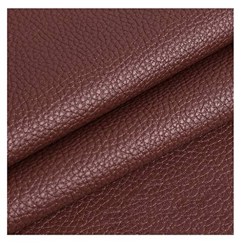 Möbelstoff Premium Bezugsstoff Zum PU Kunstleder 140 X100 cm ， Kunstleder Stoff Polster Handwerk DIY Nähen Sofa Handtasche Auto Futter Autositz(Color : Khaki)(Dark brown,1.4X1m) von IYARNOVA