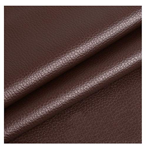 Möbelstoff Premium Bezugsstoff Zum PU Kunstleder 140 X100 cm ， Kunstleder Stoff Polster Handwerk DIY Nähen Sofa Handtasche Auto Futter Autositz(Color : Khaki)(Dark coffee,1.4X2m) von IYARNOVA