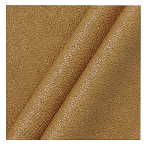 Möbelstoff Premium Bezugsstoff Zum PU Kunstleder 140 X100 cm ， Kunstleder Stoff Polster Handwerk DIY Nähen Sofa Handtasche Auto Futter Autositz(Color : Khaki)(Khaki,1.4X2m) von IYARNOVA