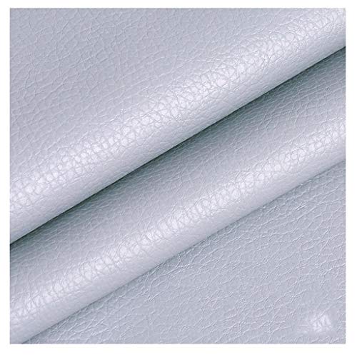 Möbelstoff Premium Bezugsstoff Zum PU Kunstleder 140 X100 cm ， Kunstleder Stoff Polster Handwerk DIY Nähen Sofa Handtasche Auto Futter Autositz(Color : Khaki)(Light grey,1.4X1m) von IYARNOVA