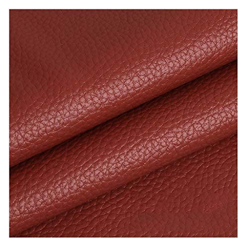 Möbelstoff Premium Bezugsstoff Zum PU Kunstleder 140 X100 cm ， Kunstleder Stoff Polster Handwerk DIY Nähen Sofa Handtasche Auto Futter Autositz(Color : Khaki)(Reddish brown,1.4X4m) von IYARNOVA