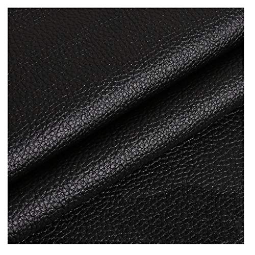 Möbelstoff Premium Bezugsstoff Zum PU Stoff Leder 140 X 100 cm, Kunstleder Kunstleder Material Polster Handwerk DIY Nähen Sofa Handtasche Autositz Dekorationen (Color : Khaki)(Black,1.4X4m) von IYARNOVA