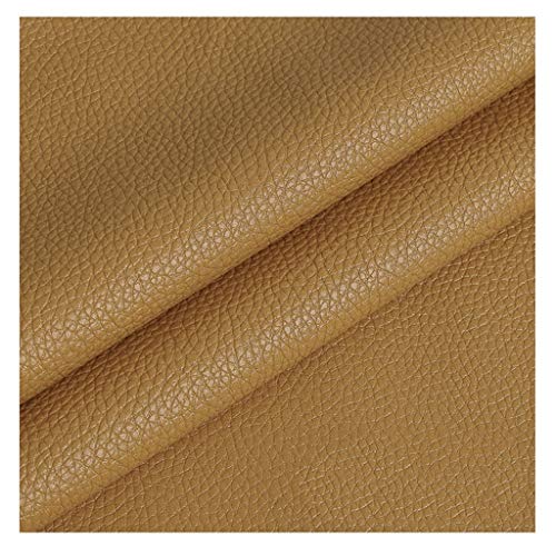 Möbelstoff Premium Bezugsstoff Zum PU Stoff Leder 140 X 100 cm, Kunstleder Kunstleder Material Polster Handwerk DIY Nähen Sofa Handtasche Autositz Dekorationen (Color : Khaki)(Khaki,1.4X1m) von IYARNOVA