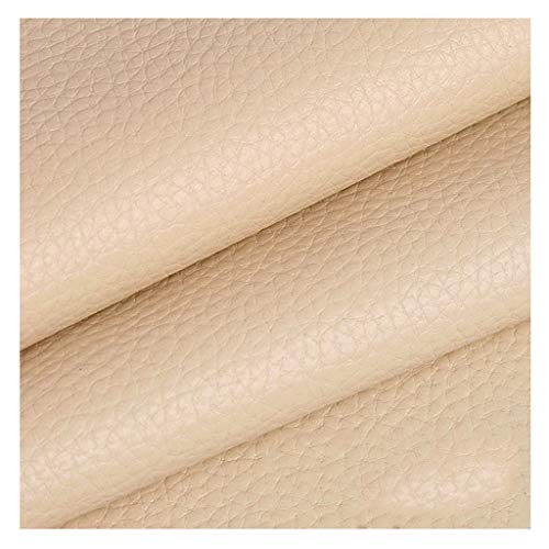 Möbelstoff Premium Bezugsstoff Zum PU Stoff Leder 140 X 100 cm, Kunstleder Kunstleder Material Polster Handwerk DIY Nähen Sofa Handtasche Autositz Dekorationen (Color : Khaki)(Light khaki,1.4X5m) von IYARNOVA