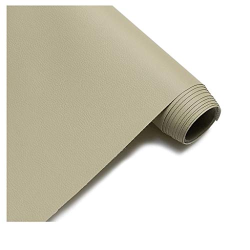 Polster PVC Kunstleder, Polsterstoff in Büffel Optik, Möbelstoff Meterware - Sahne(Größe:1.6x1m/5.25x3.28ft)(Khaki,1.6X1m) von IYARNOVA