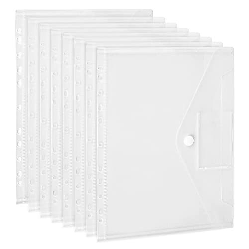 20Pcs Dokumententasche, A4 Transparent Wasserdicht Dokumentenmappe Sammelmappen für Dokumente Organisieren von Icastny