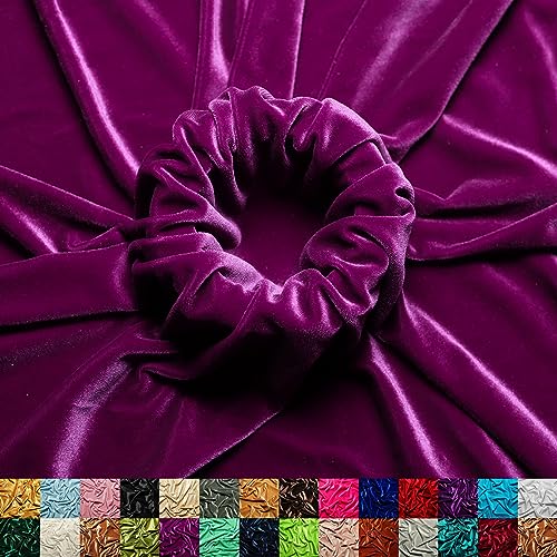 The Yard Eisstoff, Stretch-Samtstoff – 152,4 cm breit, weich, dehnbarer Stoff zum Nähen von Kleidung, Bekleidung, Kostüm, Handwerk – 90 % Polyester, 10 % Elastan – Magenta – 91 cm von Ice Fabrics