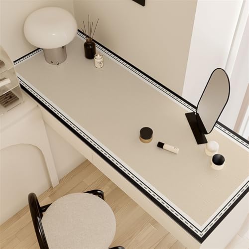 Icegrey Tischdecke Abwaschbar, PU Leder Tischmatte, Tischtuch Wasserabweisend Tafeldecke Tischwäsche Fleckschutz, Beige 1 von Icegrey