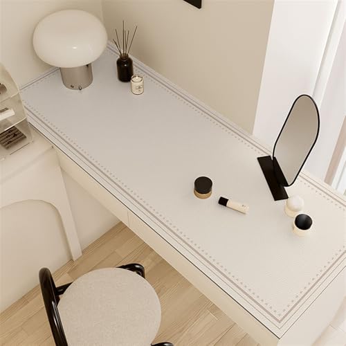 Icegrey Tischdecke Abwaschbar, PU Leder Tischmatte, Tischtuch Wasserabweisend Tafeldecke Tischwäsche Fleckschutz, Beige 4 von Icegrey