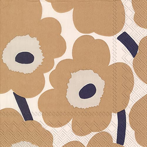 Ideal Home Range L552665 Papierservietten, 20 Stück, Marimekko Unikko cremefarbenes Leinen von Ideal Home Range