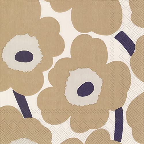 Ideal Home Range L552665 Papierservietten, 20 Stück, Marimekko Unikko cremefarbenes Leinen von Ideal Home Range