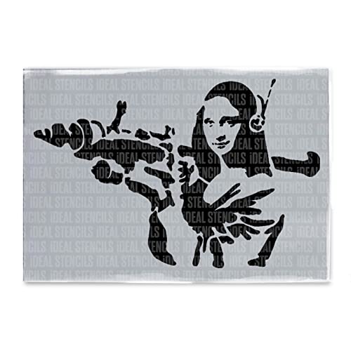 Banksy Schablone Mona Lisa | Heimdekoration Kunst Malerei Schablone | wiederverwendbar (Medium A3 – 25 x 37 cm) von Ideal Stencils