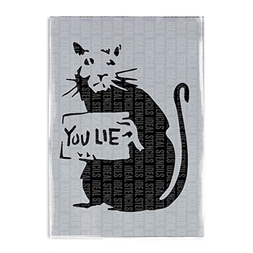 Banksy Schablone "You Lie Rat", Heimdekoration, Kunst, Malerei, Schablone, wiederverwendbar (mittelgroß, A3, 26 x 34 cm) von Ideal Stencils