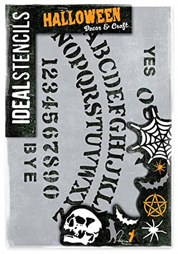 Ouija Tafel Schablone Halloween Kunst & Handwerk Wiederverwendbare Malschablone A4 Größe von Ideal Stencils