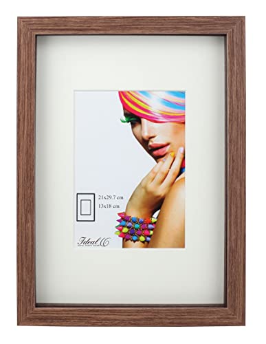 IDEAL TREND 3D Objektrahmen Holz Bilderrahmen Wanddeko Collage Poster Shirt Trikot Rahmen: Farbe: Braun | Format: 50x50 von IDEAL TREND