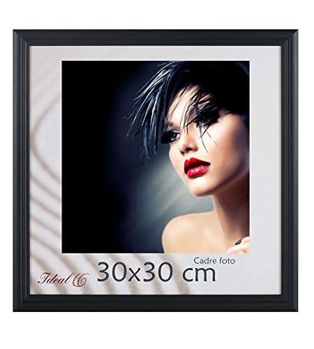 IDEAL TREND Artos Holz Bilderrahmen Acrylglas Plexi Lifestyle Foto Rahmen Collage Wanddeko Poster: Farbe: Schwarz | Format: 30x30 von IDEAL TREND