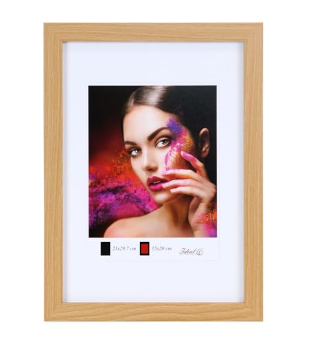 IDEAL TREND Holz Bilderrahmen Lifestyle Plexi Foto Rahmen Collage Wanddeko Poster HR-25: Farbe: Buche | Format: 15x20 von IDEAL TREND