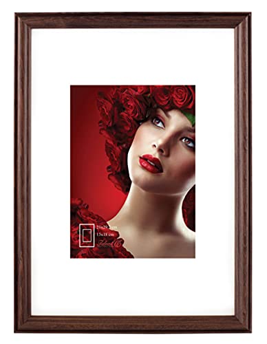 IDEAL TREND Leano Holz Bilderrahmen Wanddeko Collage Poster Foto Rahmen S190: Farbe: Nuss | Format: 30x40 von IDEAL TREND