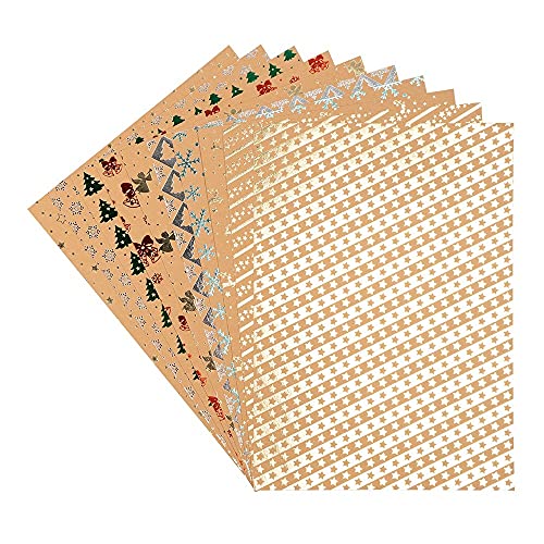 Ideen mit Herz 10 Bogen Design-Papier | Winter/Weihnachten | DIN A4 | 250 g/m² | 10 verschiedene Designs | Kraftpapier mit aufwändiger Folienveredelung von Ideen mit Herz