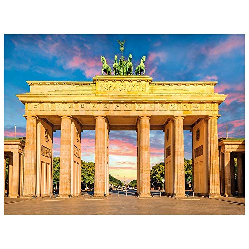 Ideen mit Herz 5D Diamond Painting | Diamant Painting Set | 35 x 25 cm | Motivleinwand | runde Steinchen | inkl. Zubehör | Verschiedene Bilder zur Auswahl (Brandenburger Tor) von Ideen mit Herz