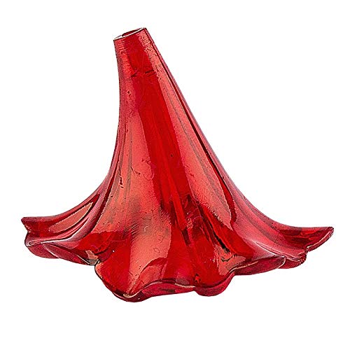 Ideen mit Herz Blütenkelche für Perlenengel, mit Loch zum Auffädeln, ideal als Röckchen zum Gestalten von Schmuck und Perlen-Engeln (rot, 2,1 x 2,6 cm - 20 Stück) von Ideen mit Herz