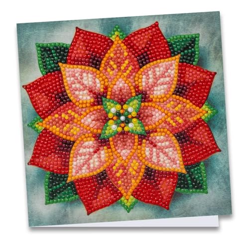 Ideen mit Herz Diamond-Painting-Grußkarte | 16 cm x 16 cm | 370 g/m² | Inkl. Umschlag & Werkzeug (Mandala 3) von Ideen mit Herz