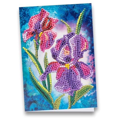 Ideen mit Herz Diamond-Painting-Grußkarte | Din B6 (11,5 x 16,5 cm) | 370 g/m² | inkl. Umschlag & Werkzeug (Iris) von Ideen mit Herz