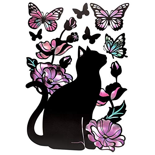 Ideen mit Herz Edle Metallic-Sticker mit spiegelndem Metallic-Effekt | Aufkleber | Abziehbilder | Stickerbögen mit diversen Motiven, Bogengröße 21 x 30 cm (Katze) von Ideen mit Herz