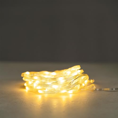 Ideen mit Herz LED-Micro-Lichterkette | warmweiß | 100 LEDs | innen & außen | inkl. Timer (transparent) von Ideen mit Herz