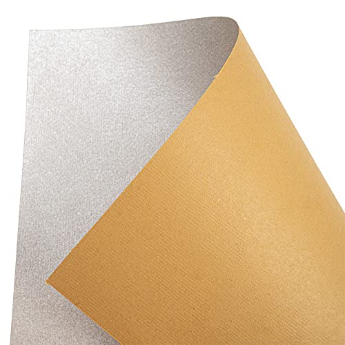 Ideen mit Herz Naturpapier | metallic | DIN A4 | handgemacht | ideal zum Prägen geeignet | 24 Bogen (Champagner) von Ideen mit Herz