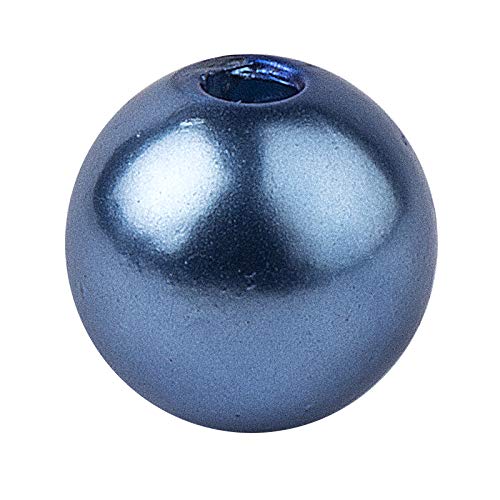 Ideen mit Herz Perlen zum Auffädeln, Perlmutt-Perlen mit Loch (blau, 6 mm - 150 Stück) von Ideen mit Herz