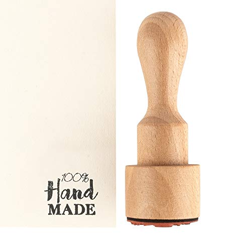 Ideen mit Herz Stempel | Hochwertiger Holzstempel mit Griff | Ø 3 cm | 8,5 cm hoch | verschiedene Sprüche zur Auswahl (100% Handmade) von Ideen mit Herz