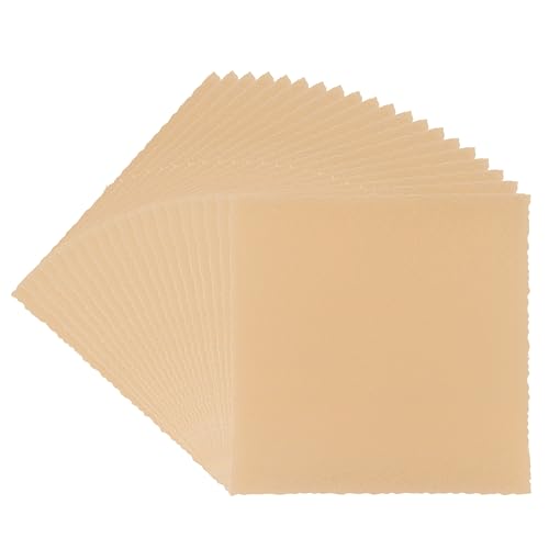 Ideen mit Herz Transparentpapier Aufleger | mit Büttenrand | 14 cm x 14 cm | 100 g/m² | 20 Blatt (gold) von Ideen mit Herz