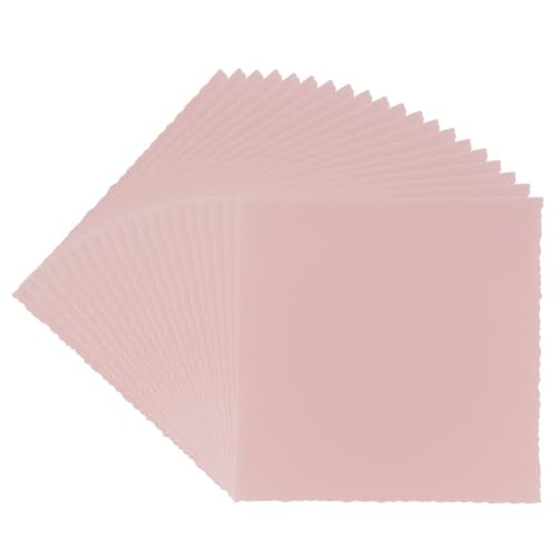 Ideen mit Herz Transparentpapier Aufleger | mit Büttenrand | 14 cm x 14 cm | 130 g/m² | 20 Blatt (altrosa) von Ideen mit Herz