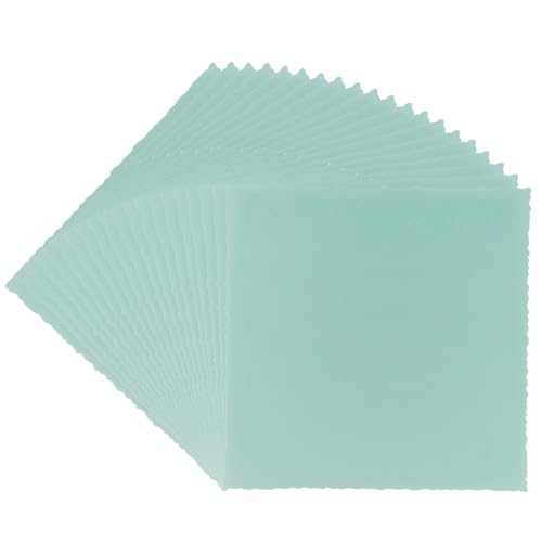 Ideen mit Herz Transparentpapier Aufleger | mit Büttenrand | 14 cm x 14 cm | 130 g/m² | 20 Blatt (mint) von Ideen mit Herz