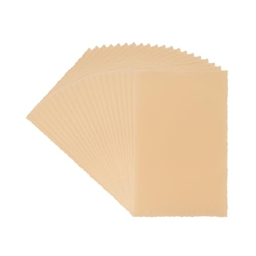 Ideen mit Herz Transparentpapier Aufleger | mit Büttenrand | 8 cm x 13 cm | 100 g/m² | 20 Blatt (gold) von Ideen mit Herz