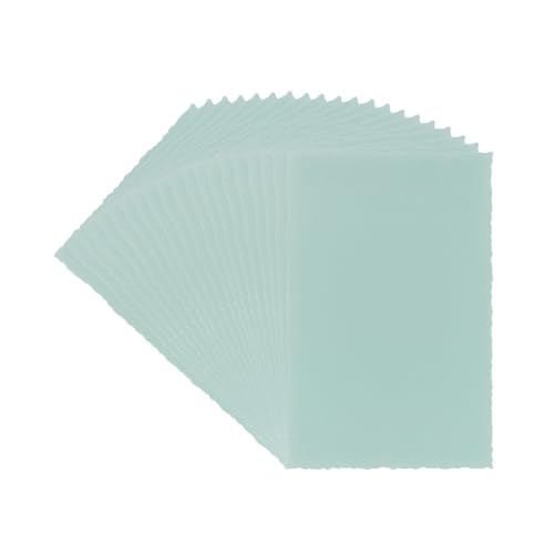 Ideen mit Herz Transparentpapier Aufleger | mit Büttenrand | 8 cm x 13 cm | 130 g/m² | 20 Blatt (mint) von Ideen mit Herz