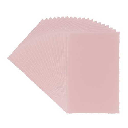 Ideen mit Herz Transparentpapier Aufleger | mit Büttenrand | 9 cm x 14 cm | 130 g/m² | 20 Blatt (altrosa) von Ideen mit Herz