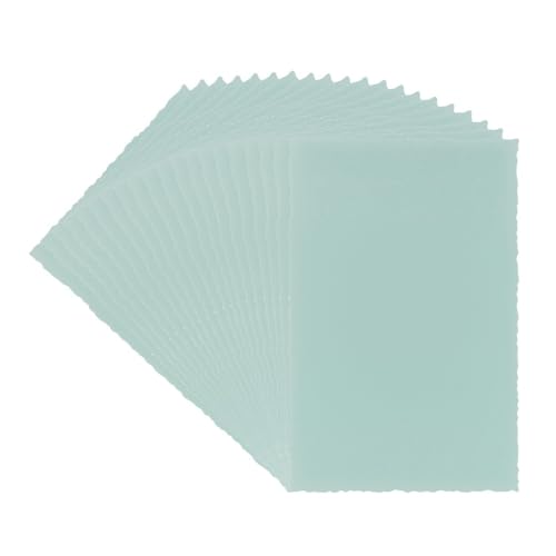 Ideen mit Herz Transparentpapier Aufleger | mit Büttenrand | 9 cm x 14 cm | 130 g/m² | 20 Blatt (mint) von Ideen mit Herz