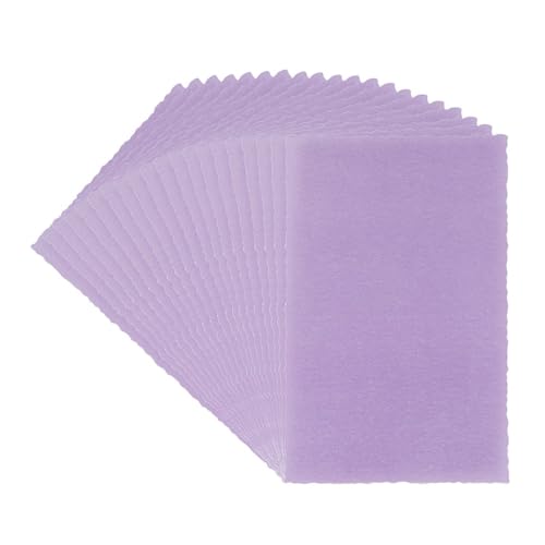 Ideen mit Herz Transparentpapier Aufleger | mit Büttenrand | 9 cm x 14 cm | 130 g/m² | 20 Blatt (violett) von Ideen mit Herz