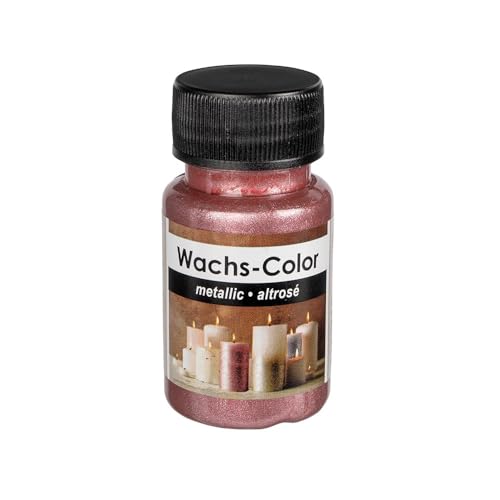 Ideen mit Herz Wachs-Color | metallic | ideal zum Anmalen von Kerzen | 50 ml (altrosé) von Ideen mit Herz