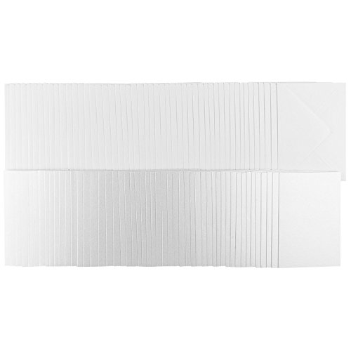 Ideen mit Herz Klappkarten-Set blanko | Premium-Perlmutt-Papier | 50 Faltkarten (270 g/m²) & 50 Umschläge (120 g/m²) | Grußkarten & Einladungskarten für Hochzeit & Geburtstag basteln | Din B6 | weiß von Ideen mit Herz