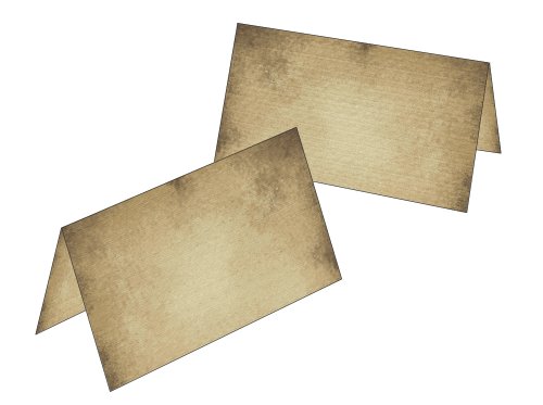 25 Tischkarten/Geschenkanhänger altes Papier 2502-25 von Ideenstadl