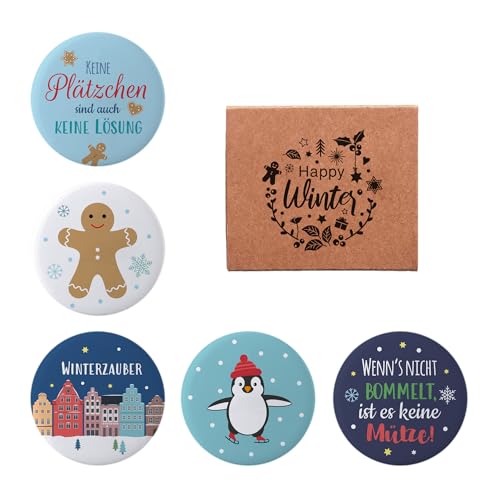 10x Winter Wunschboten-Magnete als kleines give-Away Kollegen give-Away Freunde give-Away Mitarbeiter Mitgebsel Mitarbeiter Geschenk Kollegen Geschenk Freunde Mitgebselgeschenk Aufmerksamkeit von Ideenverlag HAMBURG