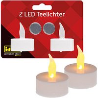 2 Idena LED-Teelichter weiß von Idena